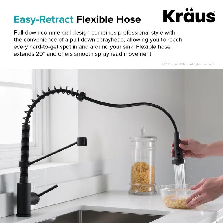 KRAUS 30-in Standart PRO Kitchen Sink Combo Set with Bolden Kitchen Faucet and Soap Dispenser