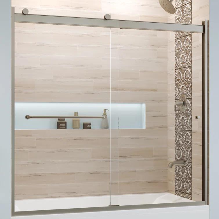 Rotolo 60" W x 57" H Semi-Frameless Tub Door