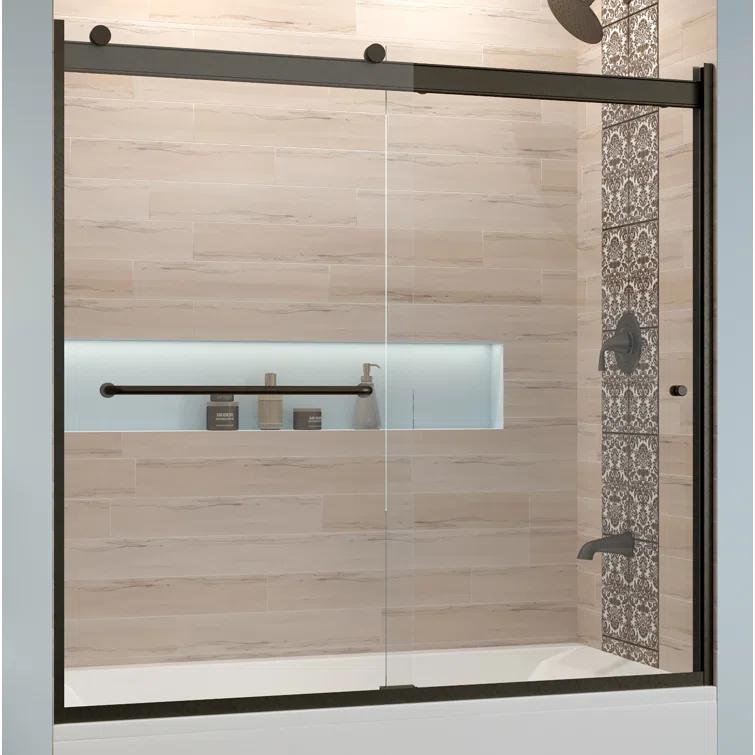 Rotolo 60" W x 57" H Semi-Frameless Tub Door