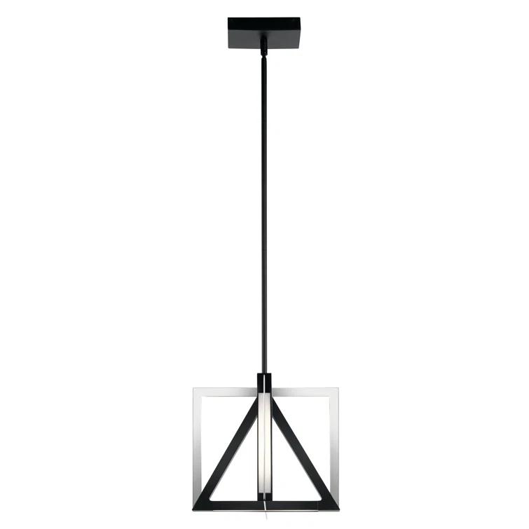 Elan - 84082 - LED Pendant - Axis - Matte Black/Chrome-1pack