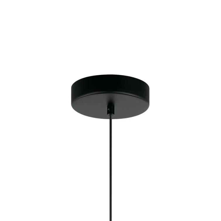 Kordan™ 1 - Light Matte Black/Polished Nickel LED Single Pendant