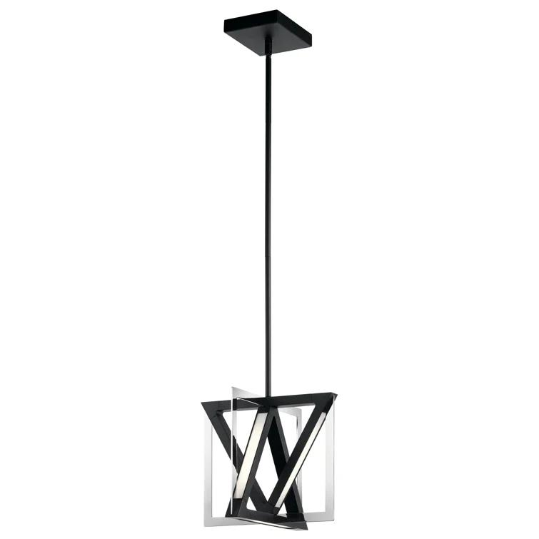 Elan - 84082 - LED Pendant - Axis - Matte Black/Chrome-1pack