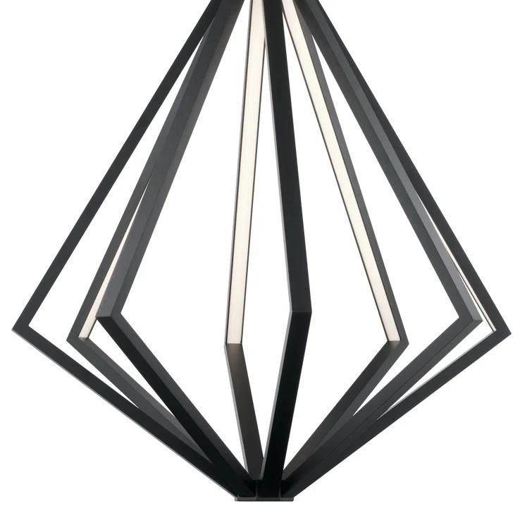 84087-Elan Lighting-Everest - 35.5 Inch 8 LED Chandelier-Matte Black Finish    -Traditional Installation