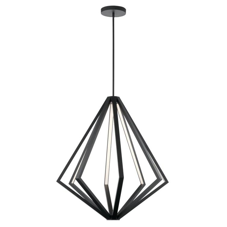 84087-Elan Lighting-Everest - 35.5 Inch 8 LED Chandelier-Matte Black Finish    -Traditional Installation