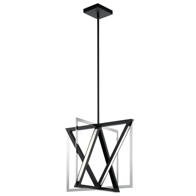 Elan - 84082 - LED Pendant - Axis - Matte Black/Chrome-1pack