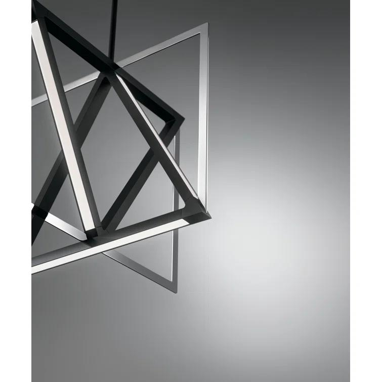 Elan - 84082 - LED Pendant - Axis - Matte Black/Chrome-1pack