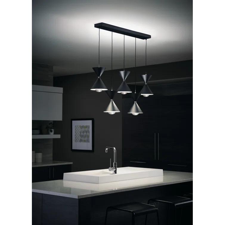 Elan Lighting - Kordan - 41.75 Inch 55W 5 Led Linear Chandelier