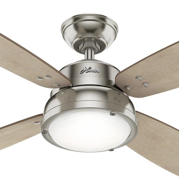 52" Wingate 4 - Blade LED Standard Ceiling Fan with Remote Control and Light Kit Included