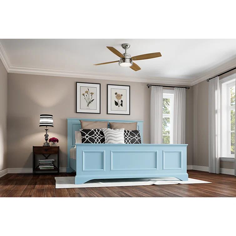 52" Wingate 4 - Blade LED Standard Ceiling Fan with Remote Control and Light Kit Included