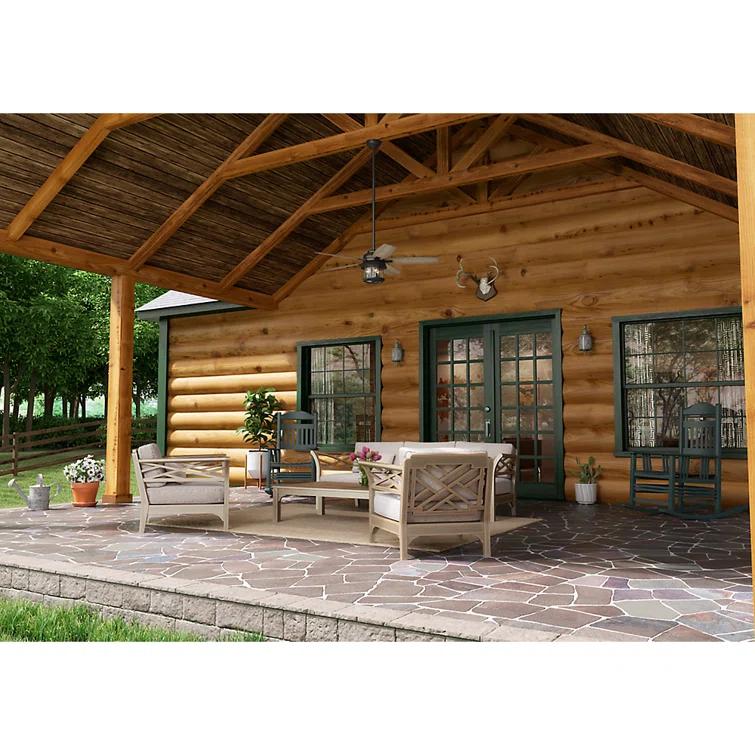 Hunter Fan 52" Coral Bay 5 - Blade Outdoor Standard Ceiling Fan with Remote Control and Light Kit Included