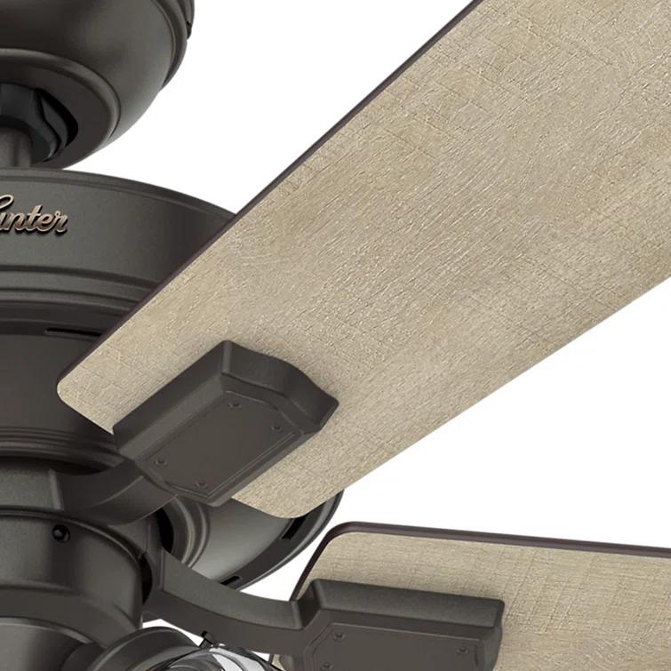 Hunter Fan 52" Crestfield 5 - Blade Modern Farmhouse Indoor Ceiling Fan with Light and Pull Chains