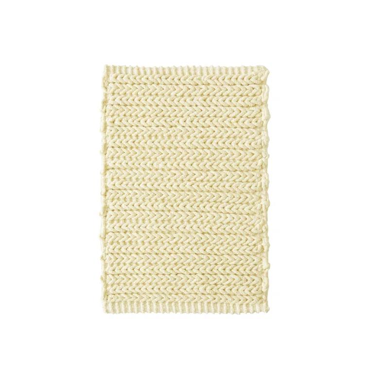 Lasso 100% Cotton Chenille Chain Stitch Non-Slip Bath Rug