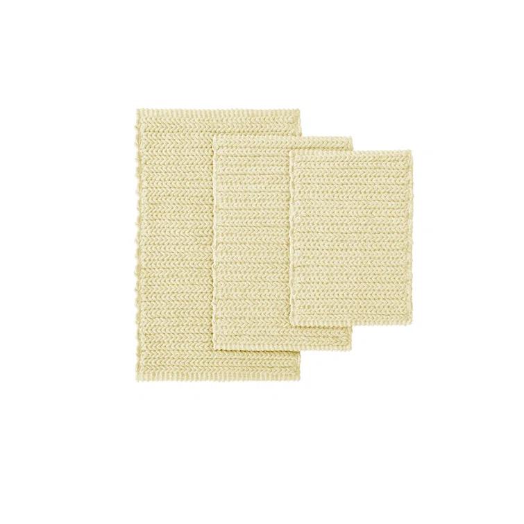 Lasso 100% Cotton Chenille Chain Stitch Non-Slip Bath Rug