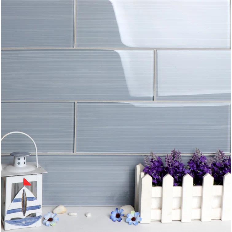 Premium Hand Painted 4" x 12" Straight Edge Glass Subway Tile