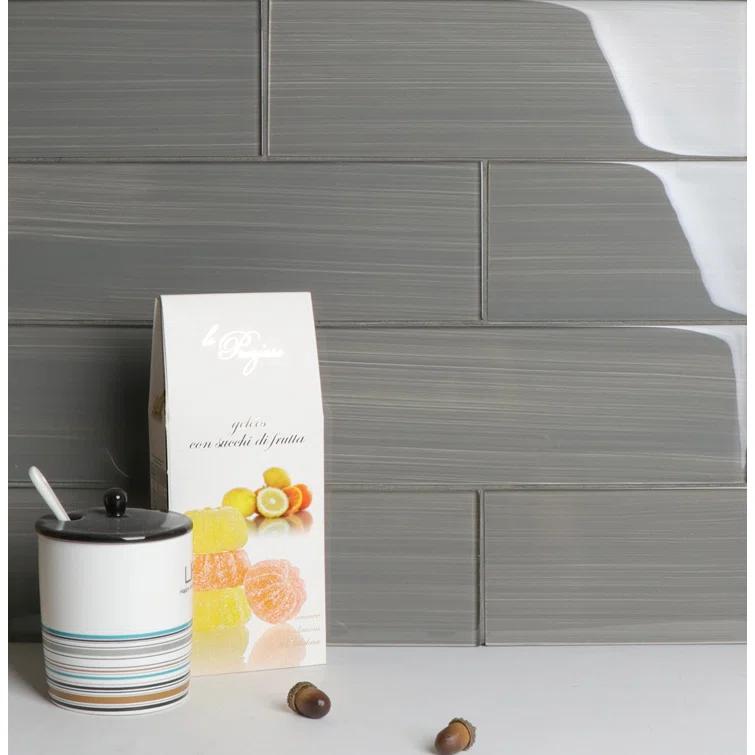 Premium Hand Painted 4" x 12" Straight Edge Glass Subway Tile