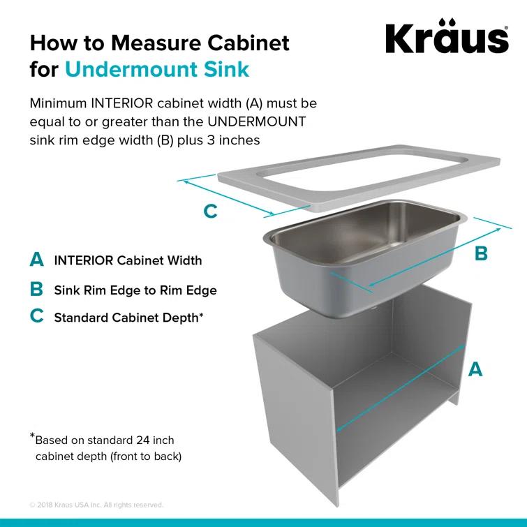 Kraus KRAUS Premier 32-inch L 18 Gauge Undermount 50/50 Double Bowl Stainless Steel Kitchen Sink KBU29