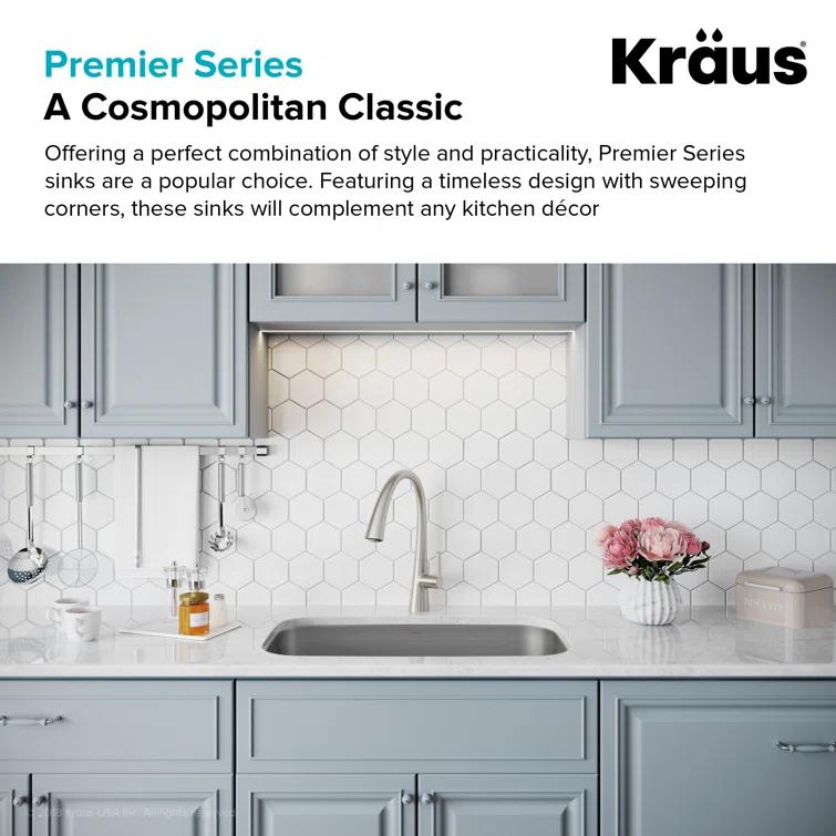 Kraus Premier 31.5-inch 18 Gauge Undermount Kitchen Sink with Waste Guard™ Garbage Disposal