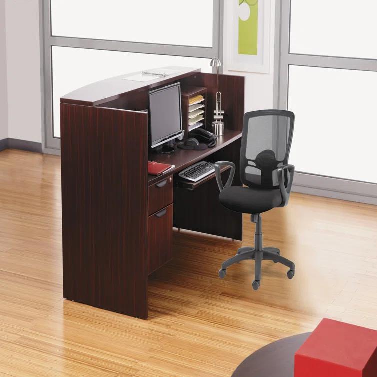 Valencia Series Rectangle Synthetic Laminate Reception Desk