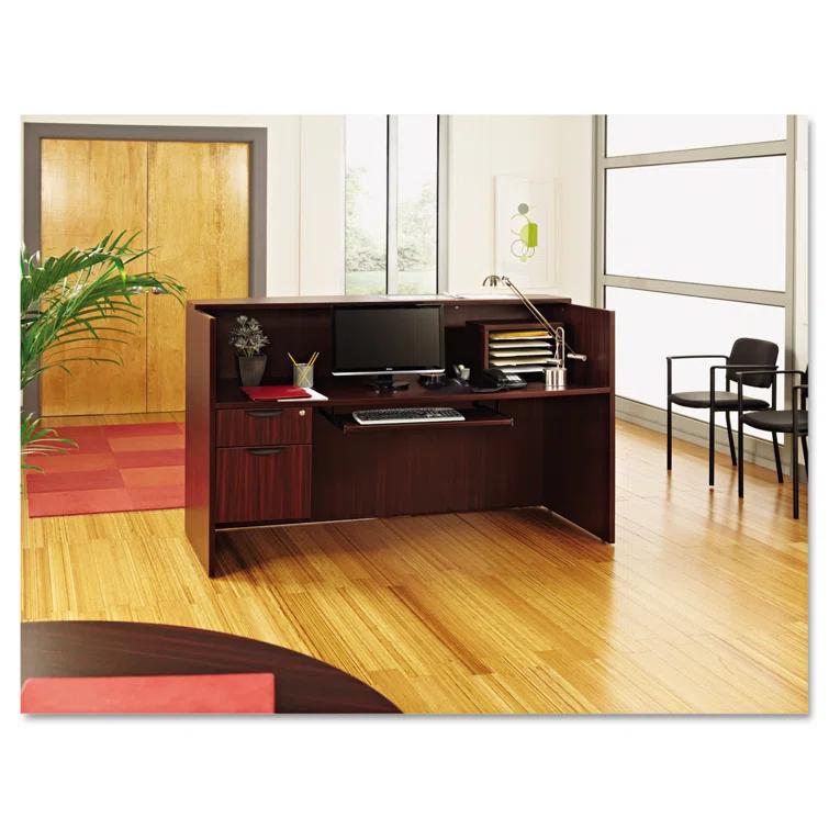 Valencia Series Rectangle Synthetic Laminate Reception Desk