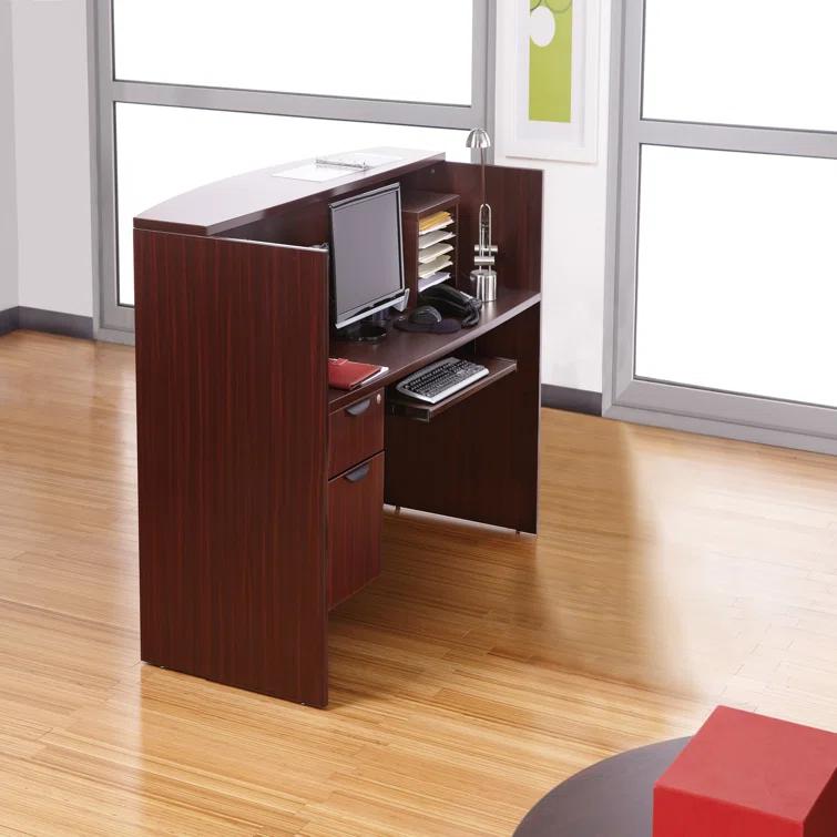 Valencia Series Rectangle Synthetic Laminate Reception Desk