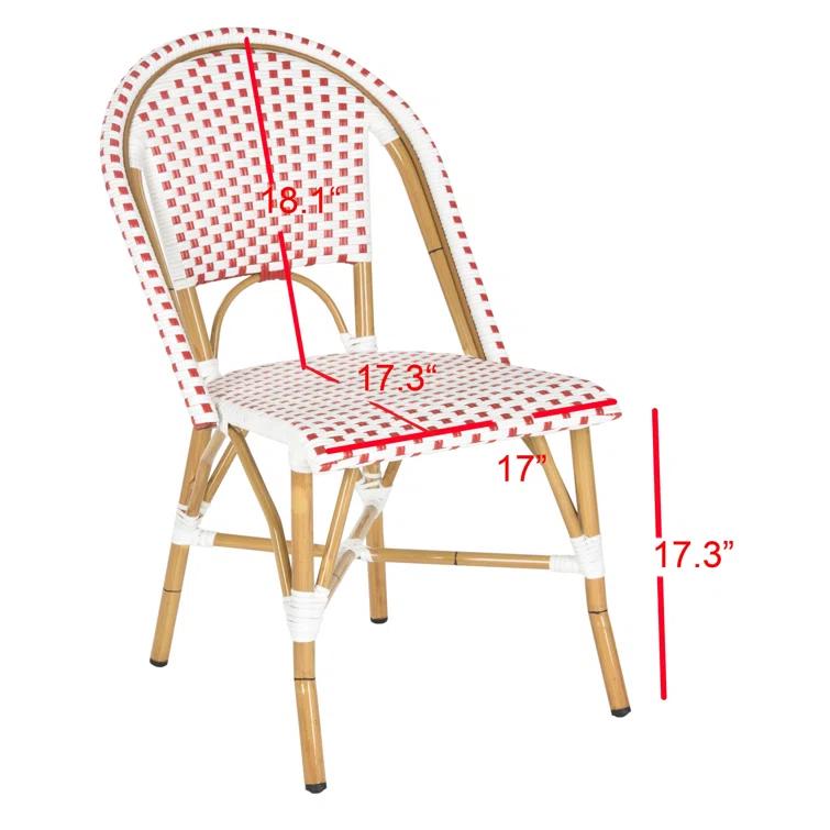 Casidy Polyethylene (PE) Wicker Wicker Outdoor Dining Side Chair