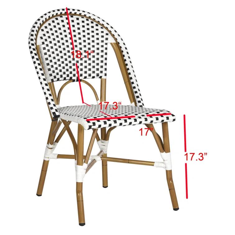 Casidy Polyethylene (PE) Wicker Wicker Outdoor Dining Side Chair