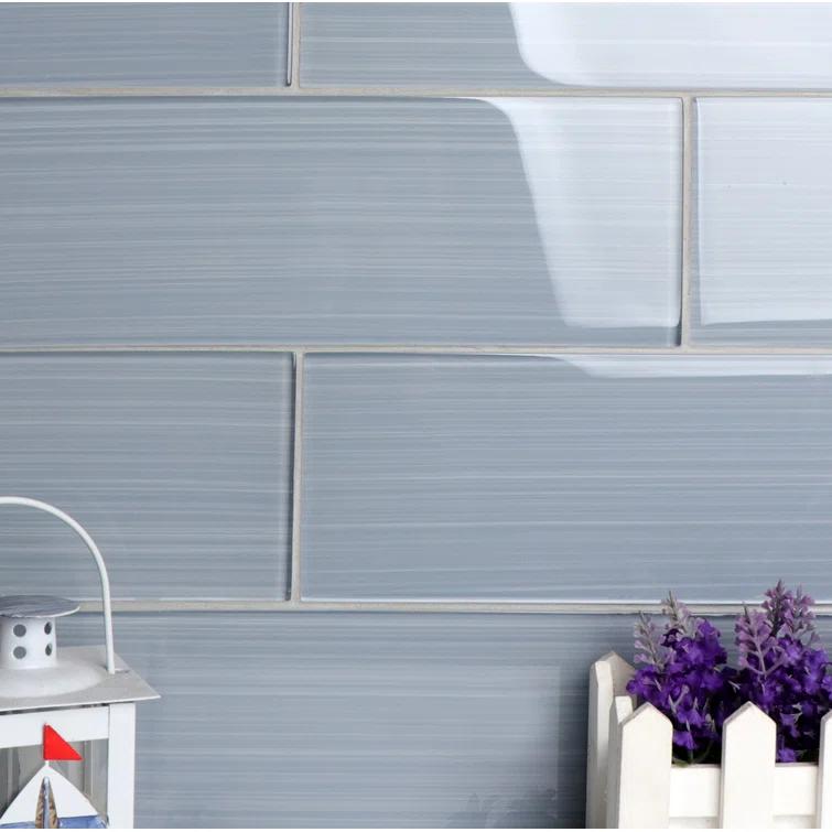 Premium Hand Painted 4" x 12" Straight Edge Glass Subway Tile