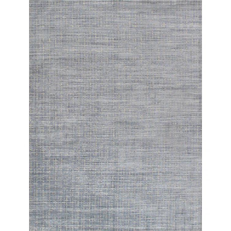 Pasargad Slate Hand Knotted Viscose Rug