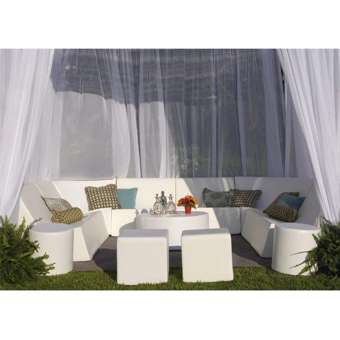 Check Premium All-Weather Wicker Outdoor Armless Lounge Chair