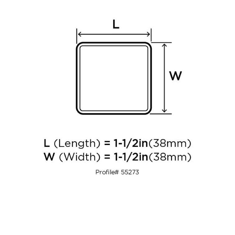 Blackrock 1 1/2" Length Square Knob