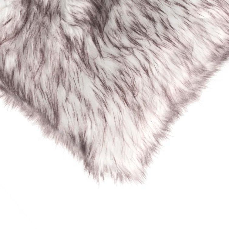Luxe Belton Animal Print Faux Fur Throw Pillow (Set of 2)