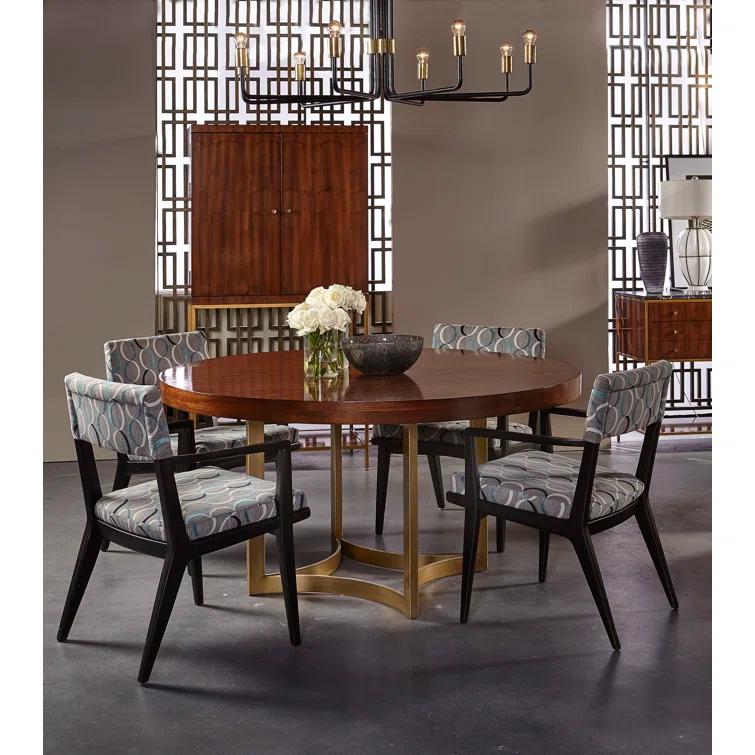 Everly Quinn Daylin Round Metal Base Dining Table