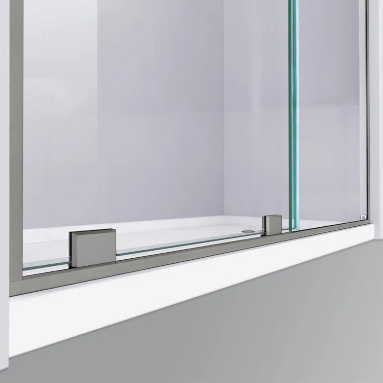 Mirage-Z 56'' W x 58" H Single Sliding Frameless Tub Door with ClearMax™ Technology