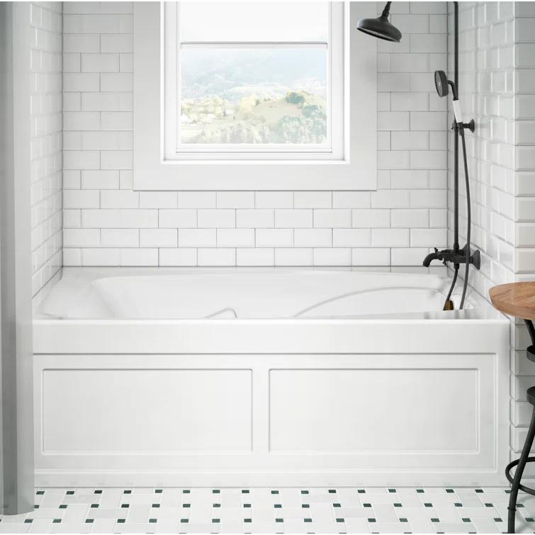 Cetra® 60" x 32" Alcove Whirlpool Acrylic Bathtub