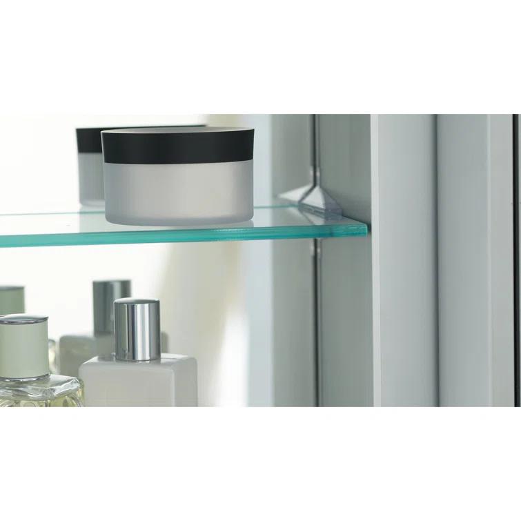 R3 Series Recessed or Surface Mount Frameless Medicine Cabinet with 3 Adjustable Shelves