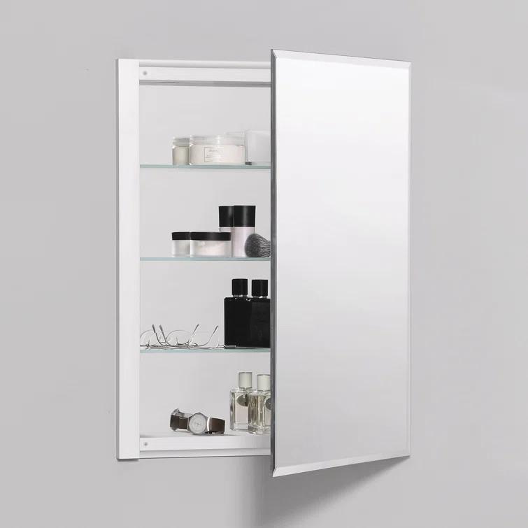 R3 Series Recessed or Surface Mount Frameless Medicine Cabinet with 3 Adjustable Shelves