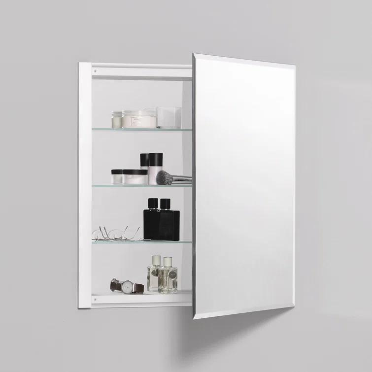R3 Series Recessed or Surface Mount Frameless Medicine Cabinet with 3 Adjustable Shelves