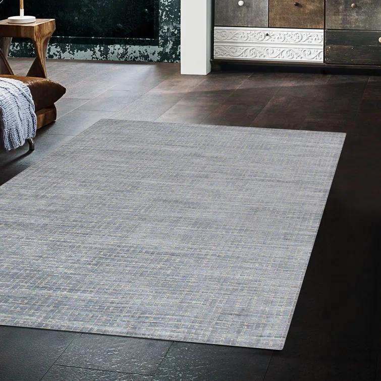 Pasargad Slate Hand Knotted Viscose Rug