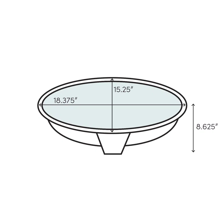 Devonshire Ceramic Oval Undermount Bathroom Sink with Overflow