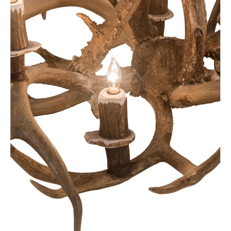 Meyda Lighting Rustic Lodge 8 - Light Antler Tiered Chandelier