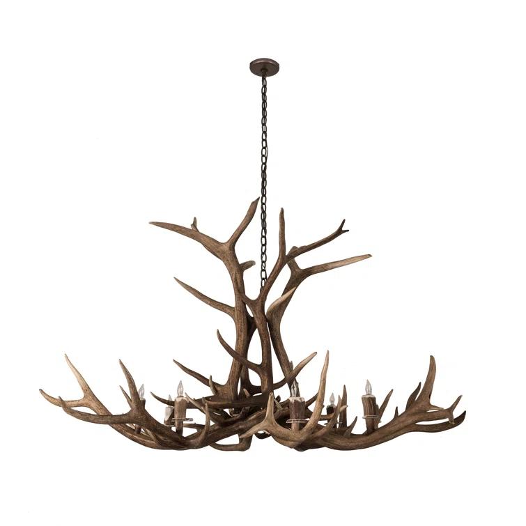 Rustic Lodge 8 - Light Antler Classic / Traditional Chandelier
