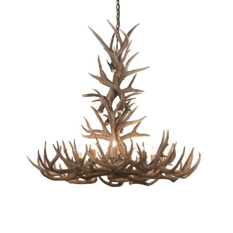 Rustic Lodge 8 - Light Antler Classic / Traditional Chandelier