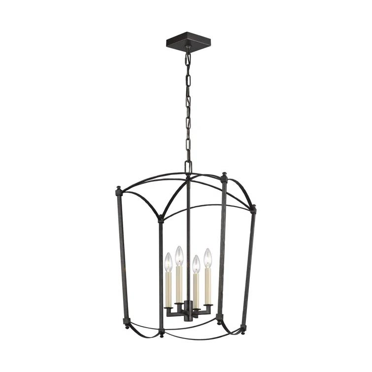 Olive 4 Light Metal Dimmable Lantern Chandelier