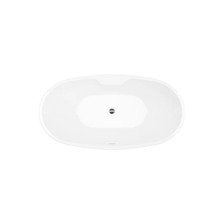 Olivios 68.875'' x 34.5'' Freestanding Soaking Acrylic Bathtub