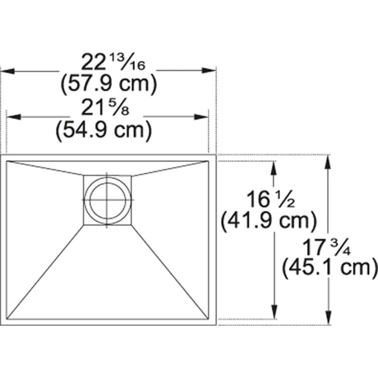 Peak 22.8125" L x 17.75" W Undermount Kitchen Sink