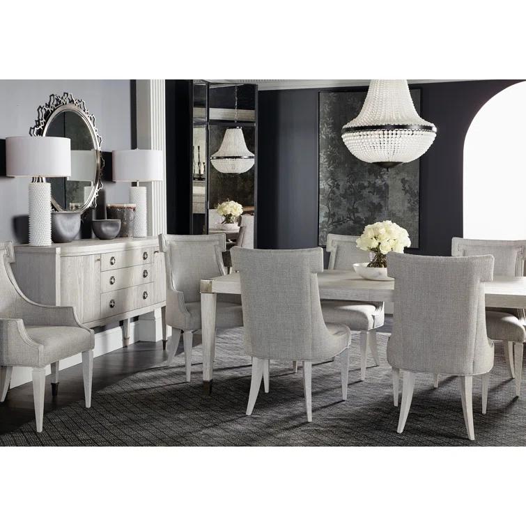 Domaine Blanc Upholstered Side Chair in Gray