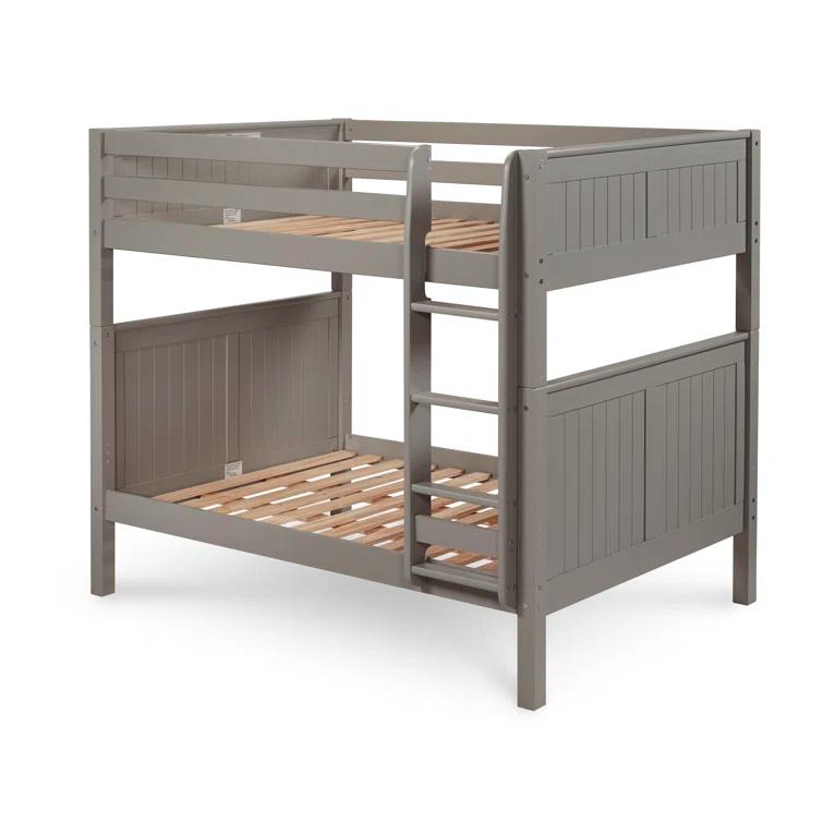 Camaflexi Full over Full Bunk Bed with Twin Trundle - Panel Headboard - Grey Finish