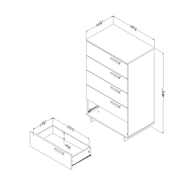 Cavalleri 29'' W 5 - Drawer Dresser
