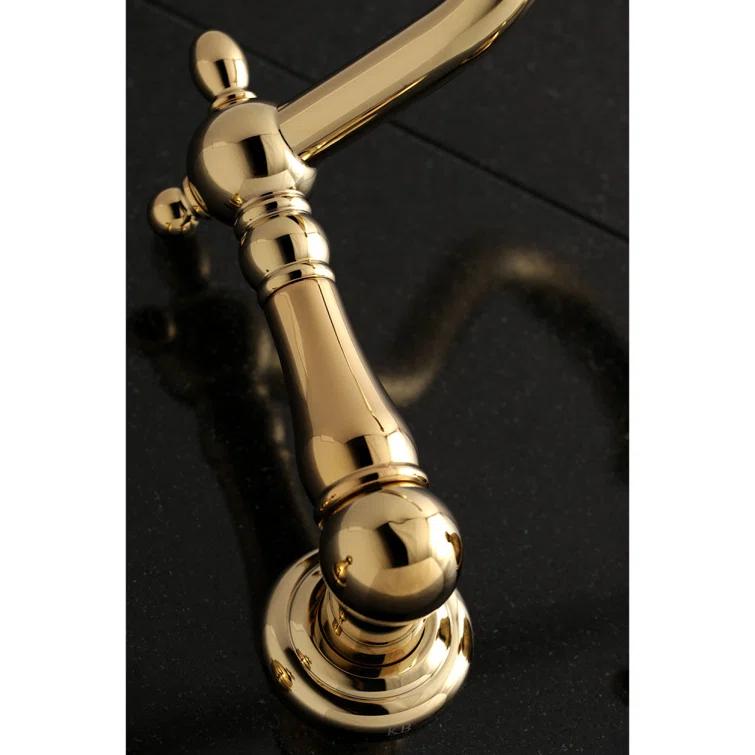Kingston Brass Heritage Two-Handle 3-Hole Wall Mount Roman Tub Faucet