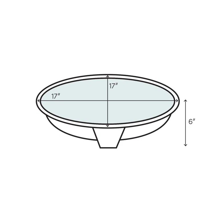 17" Round Under Counter Hammered Copper Bathroom Sink